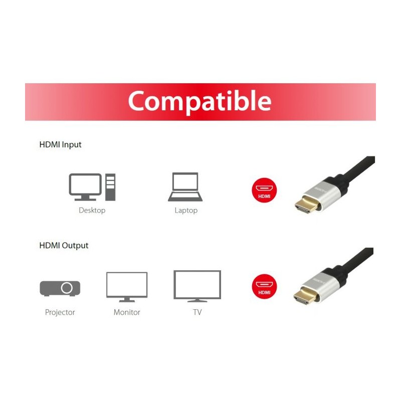 Equip HDMI 2.1 Ultra High Speed kabel, 1m