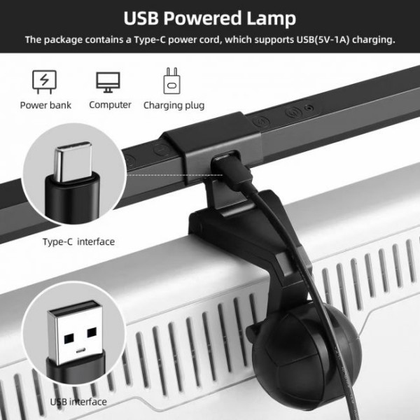 Monitor USB LED svetilka z upravljanjem na dotik